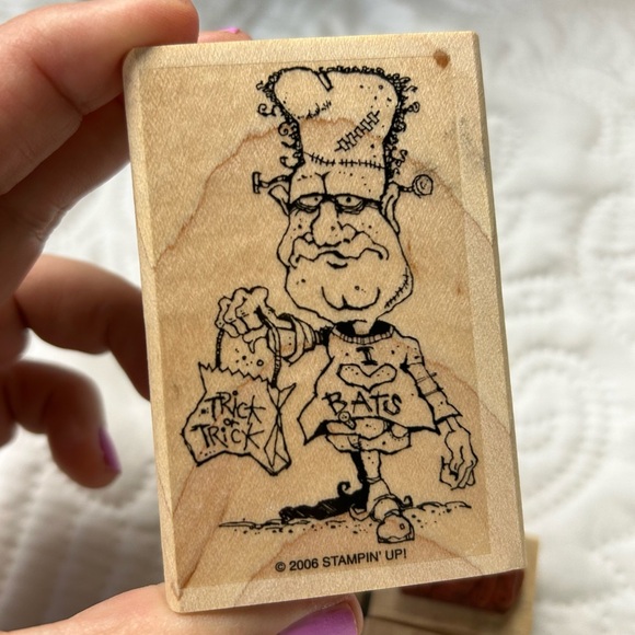 Retired Rare Stampin Up vintage Halloween stamp set Best Fiends Frankenstein - Picture 12 of 15